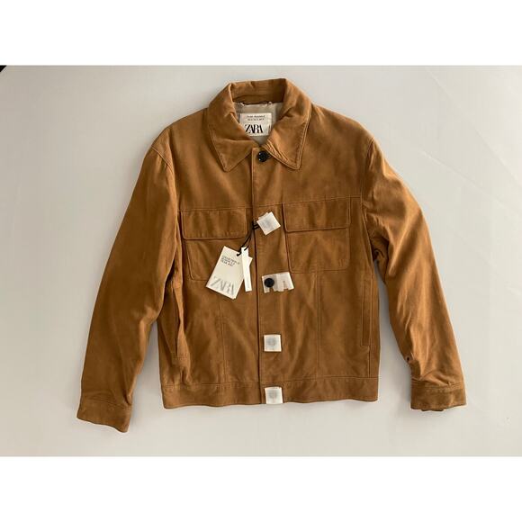 Zara faux suede overshirt ( new with tags ) - Picture 1 of 9